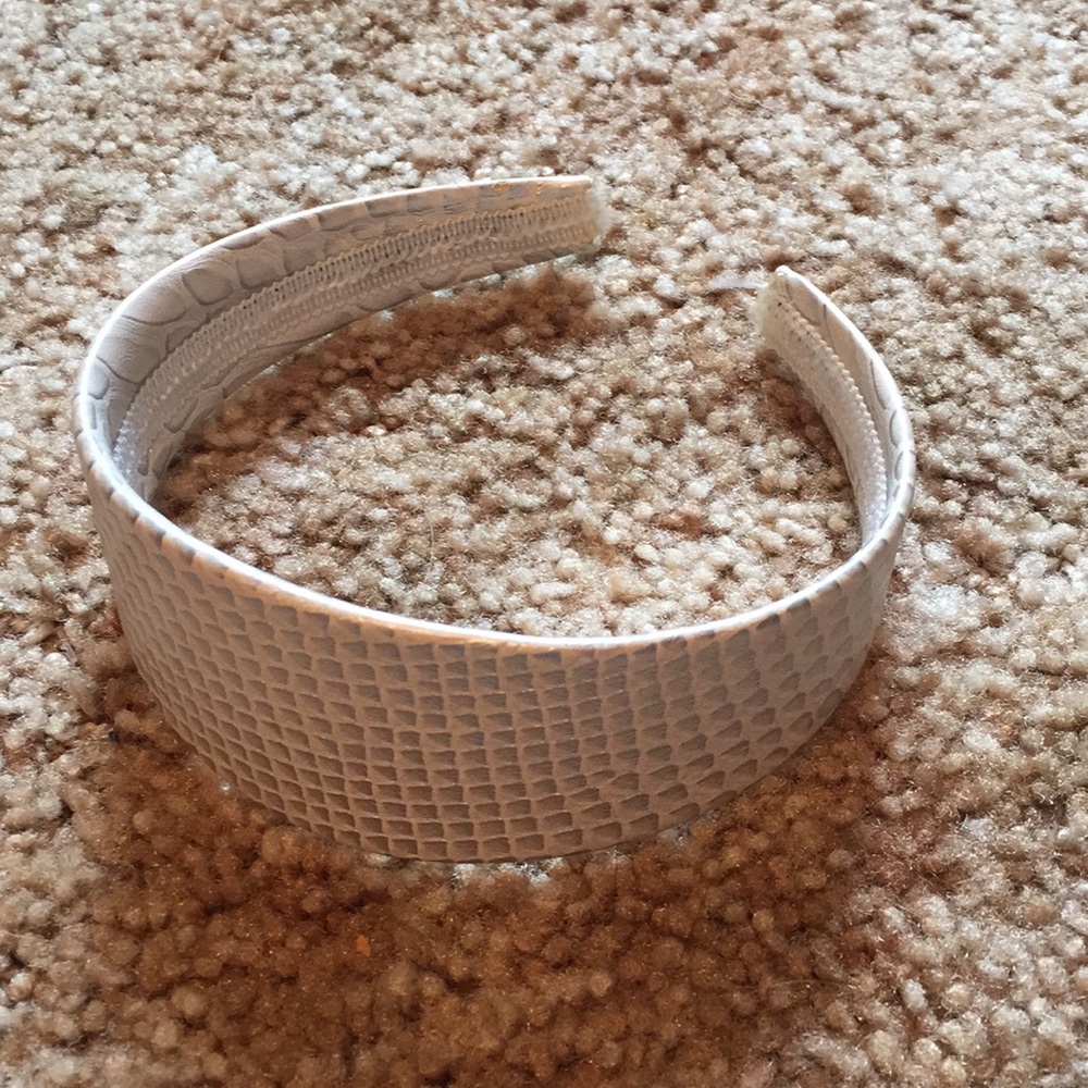 Leather snakeskin thick headband